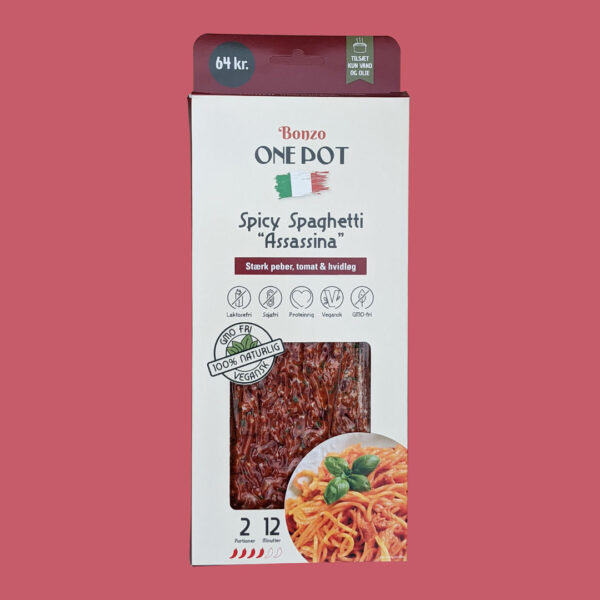 spicy spaghetti assassina dehydreret mad bonzo færdigretter